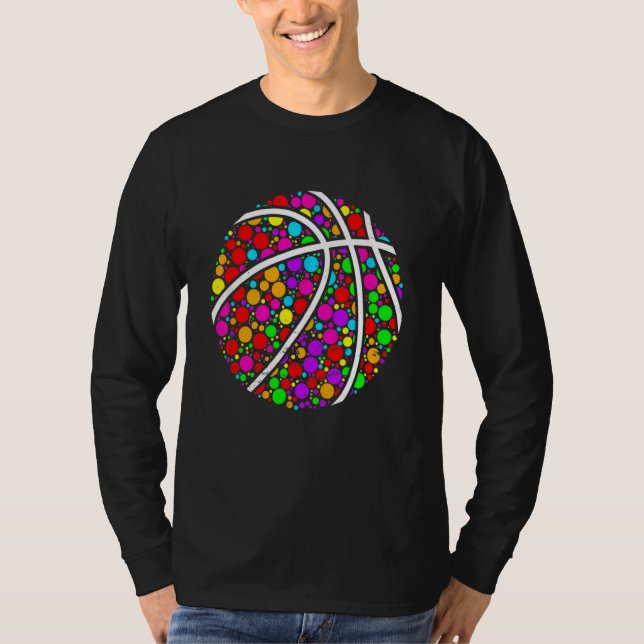 Prick-dagen  Färgrik basket Internationella prick- T Shirt (Framsida)