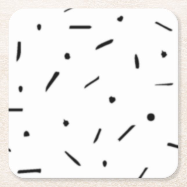 Prick, Mörkgrå, Träkolsfärgat Pappersunderlägg Underlägg Papper Kvadrat (Framsidan)