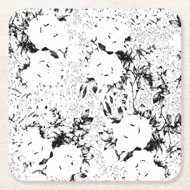 Prick, Svart Ko Papperunderlägg Underlägg Papper Kvadrat (Framsidan)