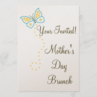 Pricka konstfjärilsinbjudan inbjudningar