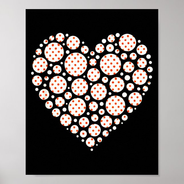 Prickar hjärta - kärlek mönster konst  poster (Framsidan)