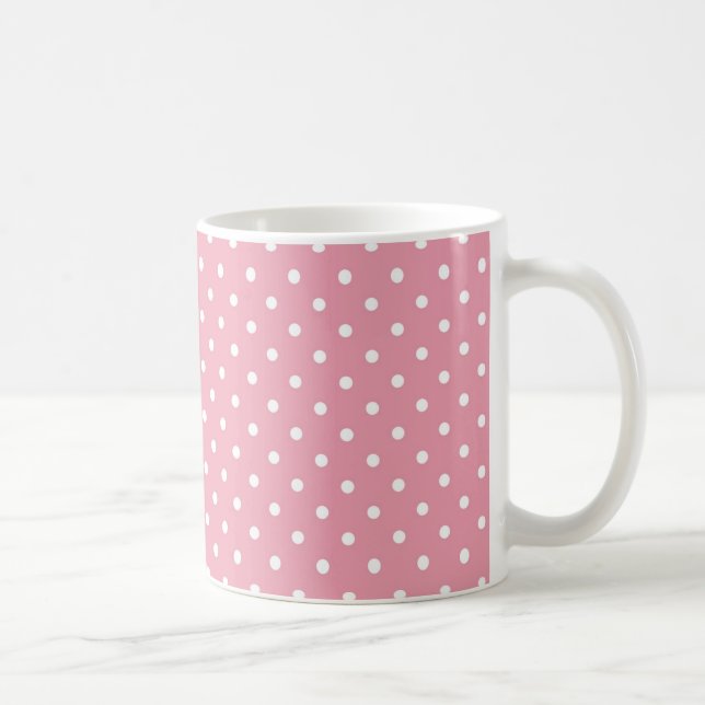 Prickar på rosa mönster kaffemugg (Höger)