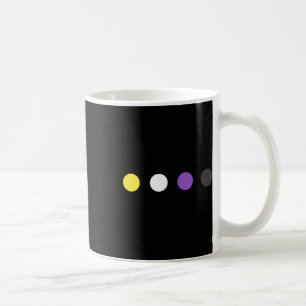 Prickar Subtil Icke-binär Flagga Enby Pride Trans Kaffemugg