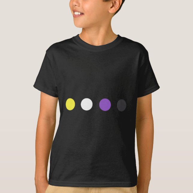 Prickar Subtil Icke-binär Flagga Enby Pride Trans  T Shirt (Framsida)