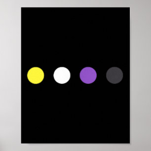 Prickar Subtil Icke-binär Flagga Enby Stolthet Tra Poster