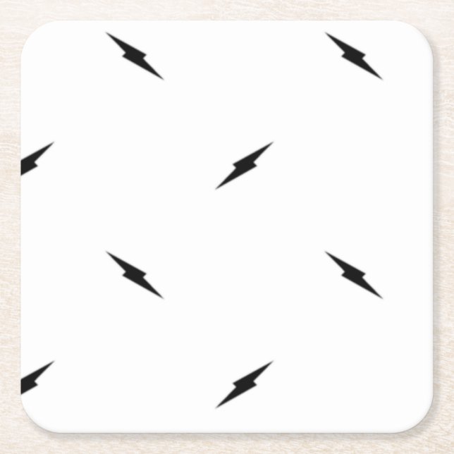 Pricken, Black Paper Coaster Underlägg Papper Kvadrat (Framsidan)