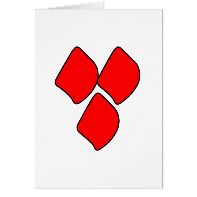 Pricker av röd kärlek - hälsningskort (Framsidan)
