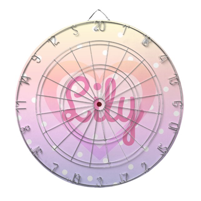 Pricker den Customisable polkaen för nätt rosa Piltavla (Framsidan)