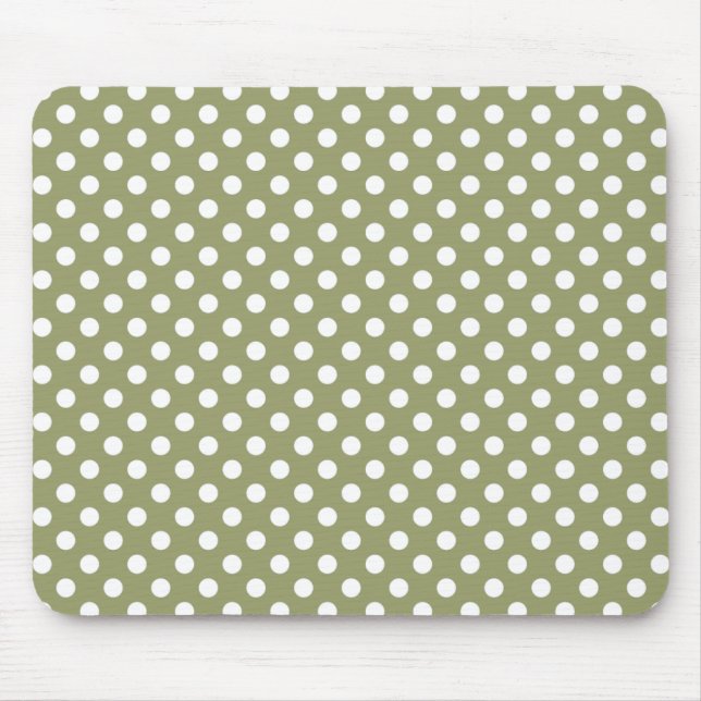 Pricker den gröna polkaen för cederträ Mousepad Musmatta (Framsidan)