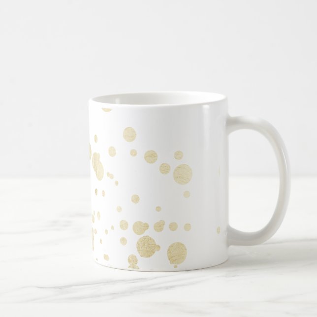 Pricker den guld- eleganta konfettin för den chic kaffemugg (Höger)
