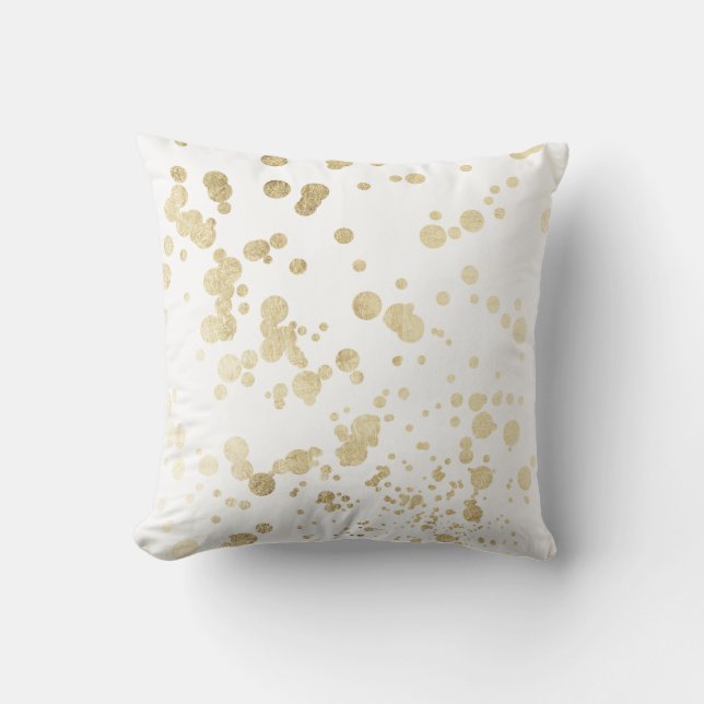 Pricker den guld- eleganta konfettin för den chic kudde (Framsida)