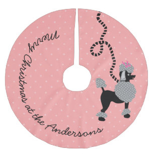 Pricker den moderna Retro rosa 50-tal för Julgransmatta Borstad Polyester