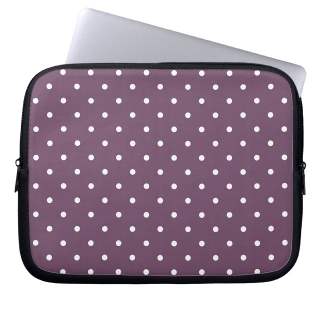 Pricker den purpurfärgade polkaen för laptop sleeve (Framsidan)