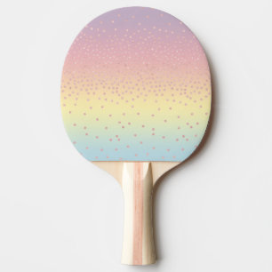 Pricker den rosa guld- glitterkonfettin för pingisracket