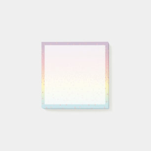 Pricker den rosa guld- glitterkonfettin för post-it block