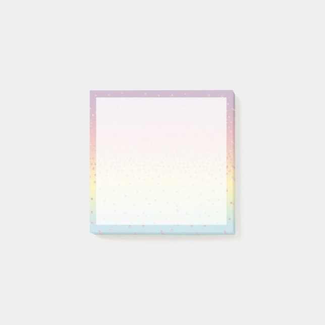 Pricker den rosa guld- glitterkonfettin för post-it block (Framsida)