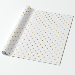 Pricker den små guld- polkaen för klassikervit presentpapper