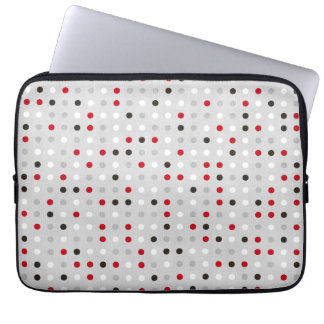 Pricker den svart röda gråa polkaen för roligt laptop sleeve
