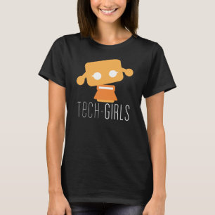 Pricker den svart T-tröja för Techflickor med T Shirt