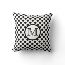 Pricker den svartvita polkaen för monogramen