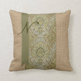 Pricker det damastast bandet för härlig naturlig kudde