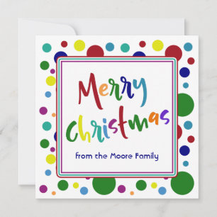 Pricker färgrika mångfärgade brev för god jul julkort