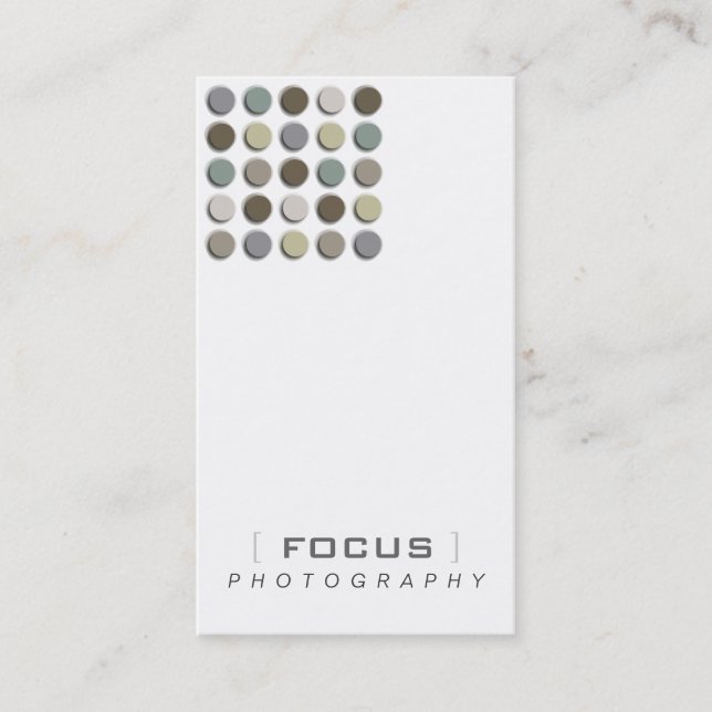 Pricker monokromt luddigt för modernt visitkort (Framsida)