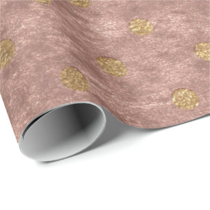 Pricker mycket litet guld- för sammetPolka rodna Presentpapper