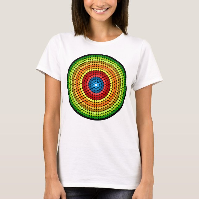 Prickig Abstrakt Mandala Konst Design-65904 T Shirt (Framsida)