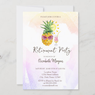 Prickig Ananas Cocktaill Pension Invitation Inbjudningar