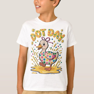 Prickig ankdags T-shirt för barn – Lekfull prickig