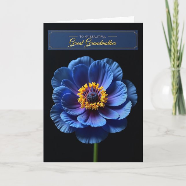 Prickig Azureblomma Kort (Framsida)