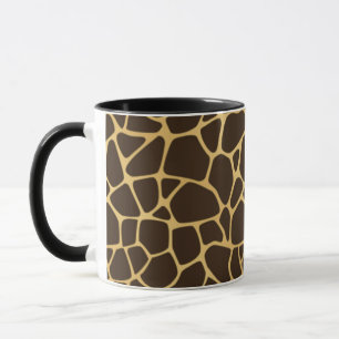 Prickig bakgrund för giraff mugg