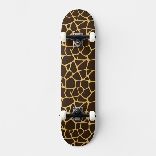 Prickig bakgrund för giraff skateboard bräda 19,5 cm (Framsida)