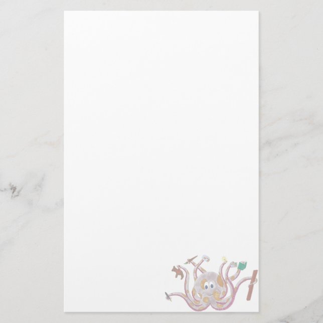 Prickig bläckfiskbrevpapper brevpapper (Framsida)