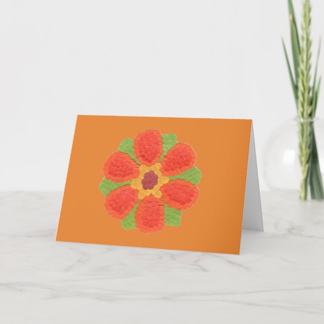 Prickig blomma vikta inbjudan (Framsida)