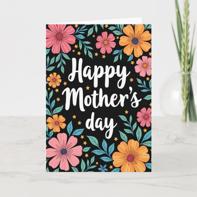 Prickig Blommig Glad Kortlek Kort (Framsida)