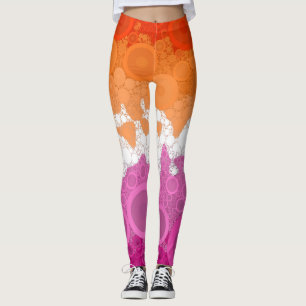 Prickig bohemisk groovy abstrakt lesbisk stolthets leggings