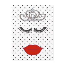 Prickig dusch Hurra för läppstift Tiara-fest