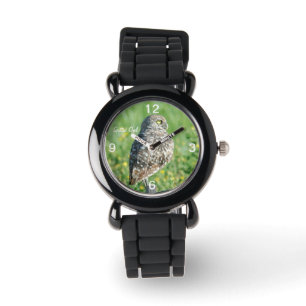 Prickig gräva ugglaklocka armbandsur