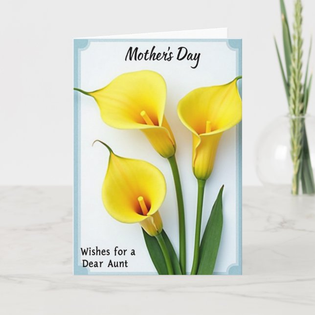 Prickig Gul Blomsterkort Kort (Framsida)