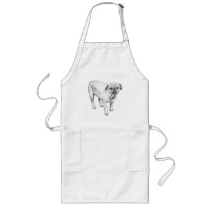 Prickig hundförkläde tillför glädje vid matlagning långt förkläde