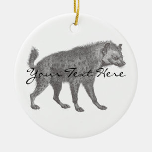 Prickig Hyenaprydnad Julgransprydnad Keramik