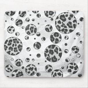 Prickig Leopard Svart och Vit Design Musmatta