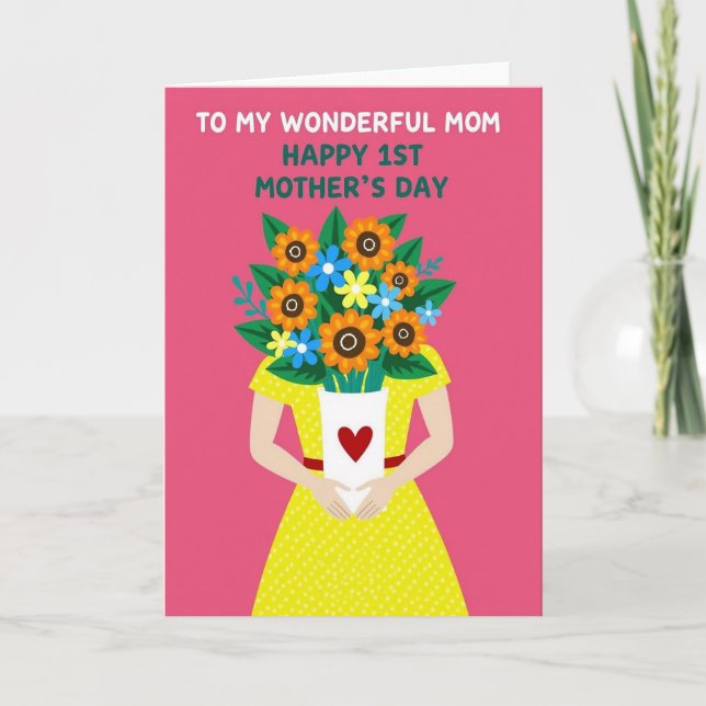 Prickig mamma glädjedagskort kort (Framsida)