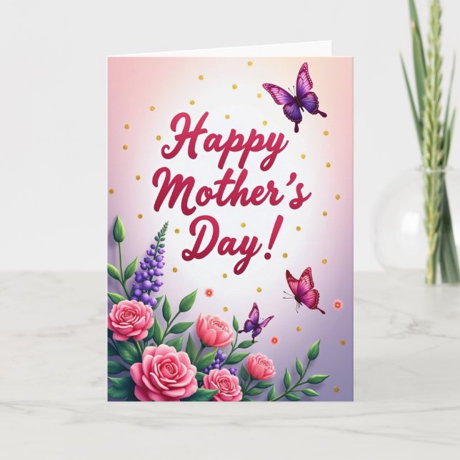Prickig Mammas Kärlekskort Kort (Framsida)