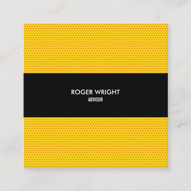 Prickig Modern Professionell Fyrkant Fyrkantigt Visitkort (Framsida)