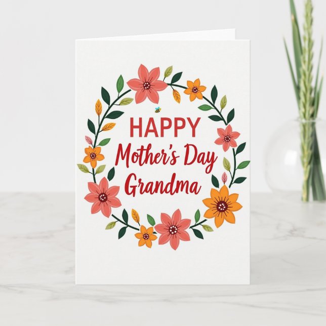 Prickig Mormor Glad Dag-kort Kort (Framsida)