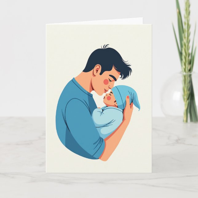 Prickig nyfödd babykort kort (Framsida)