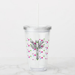 Prickig palmer Custom monogram Take Away Mugg